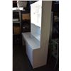 Image 2 : WHITE 2 DOOR STORAGE CABINET WITH OPEN SHELF