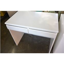WHITE 2 DRAWER DESK