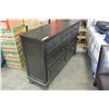 Image 2 : NEW FLOOR MODEL HOME ELEGANCE MODERN DARK FINISH 7 DRAWER SOLID WOOD DRESSER RETAIL $1399