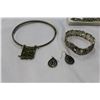 Image 2 : SILVER CHOKER NECKLACES BRACELET AND EARRINGS AND TRAY OF ASSORTED JEWELERY