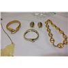 Image 2 : BUTTERFLY NECKLACES 2 SNAKE BRACELETS GOLD TONE NECKLACE
