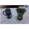 Image 1 : H + K TUNSTAL PITCHER AND WEDGEWOOD VASE
