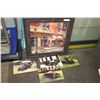 Image 1 : CAFE PRINT AND FOUR SMALL OLD CAR PRINTS