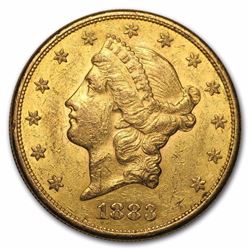 1883-S $20 Liberty Gold Double Eagle BU 134 YEAR OLD GOLD COIN