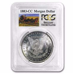 1883-CC RARE SERIES Stage Coach Morgan Silver Dollar BU PCGS