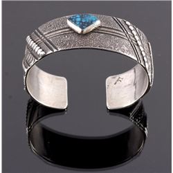 Thomas Singer Navajo Sterling Turquoise Cuff