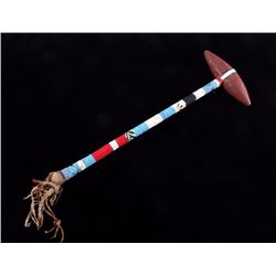 Sioux Fully Beaded Catlinite War Club 20th Century