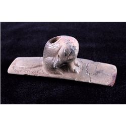 Woodland Era Hopewell Fox & Snake Pipe 200 B.C.E