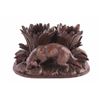Image 1 : Black Forest German Carved Ink Well Holder