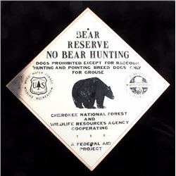 U.S. Forest Service Bear Reserve Sign Tennessee