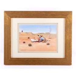 Original Leonard Reedy Framed Watercolor Painting