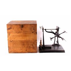 Antique Brown & Sharpe Cast Iron Yarn Winder & Box