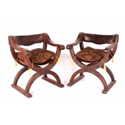 Teak Wood Camel Saddle Chairs