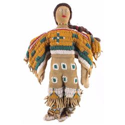 Plains Indian Beaded Doll