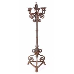 Early Large Cast Iron Candelabrum