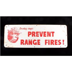 Original Smokey Bear Prevent Range Fires Sign