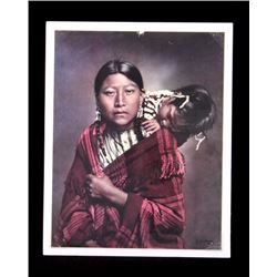 L.A. Huffman Young Cheyenne Mother and Child Photo