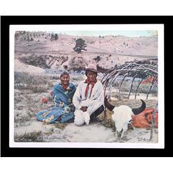 L.A. Huffman Brave Wolf and Wife Photograph