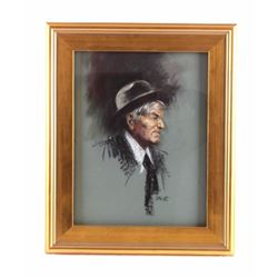 Donald Muth Pastel Portrait of C.M. Russell