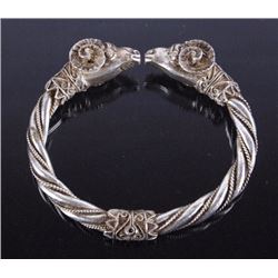 Sterling Silver Spring Loaded Butting Ram Bracelet