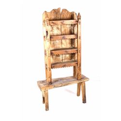 Early Mexican Hand Carved & Crafted Shelf c.1900's