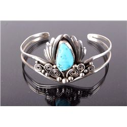 Navajo Sterling Turquoise Cuff Bracelet