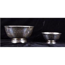 Early Sterling Sliver Serving Bowls (2)