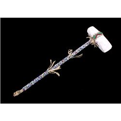Crow Fully "Crazy" Beaded Ceremonial War Club