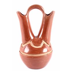 San Ildefonso Pueblo Red Wedding Vase