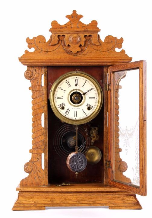 Antique Seth Thomas Oak "Kitchen" Clock