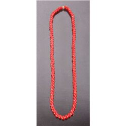 Hudson Bay Red White Heart Trade Bead Necklace