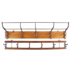 Antique Wooden & Cast Iron Coat Racks