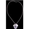 Image 1 : Sterling Silver Necklace With Large Amethyst