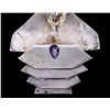 Image 3 : Sterling Silver Necklace With Large Amethyst