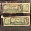 Image 2 : Canada $1 Bills 1954