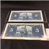Image 2 : Canada $5 Bills