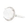 Image 2 : 14KT White Gold Lady's 6.93ct Moonstone and Diamond Ring