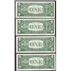 Image 2 : Lot of (4) Consecutive 1957 $1 Silver Certificate Notes Uncirculated