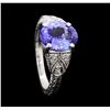 Image 4 : Platinum 2.42ct Tanzanite and Diamond Ring