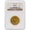 Image 1 : 1911 $10 Indian Head Eagle Gold Coin NGC MS62