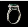 Image 4 : Platinum 1.90ct Emerald and Diamond Ring