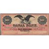 Image 1 : 1800's $10 Canal Bank New Orleans Obsolete Bank Note