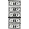 Image 1 : Lot of (5) Consecutive 1957 $1 Silver Certificate Notes Uncirculated