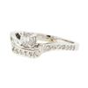 Image 2 : 18KT White Gold 0.40ctw Diamond Ring with Cathedral Shank