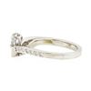 Image 3 : 18KT White Gold 0.40ctw Diamond Ring with Cathedral Shank