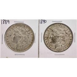 Set of 1889-1890 $1 Morgan Silver Dollar Coins