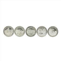 Lot of (5) Commemorative Silver Coins