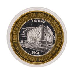 .999 Silver Flamingo Hilton Las Vegas, Nevada $10 Casino Limited Edition Gaming