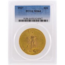 1927 $20 St. Gaudens Double Eagle Gold Coin PCGS Graded MS64