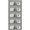 Image 1 : Lot of (5) Consecutive 1957 $1 Silver Certificate Notes Uncirculated